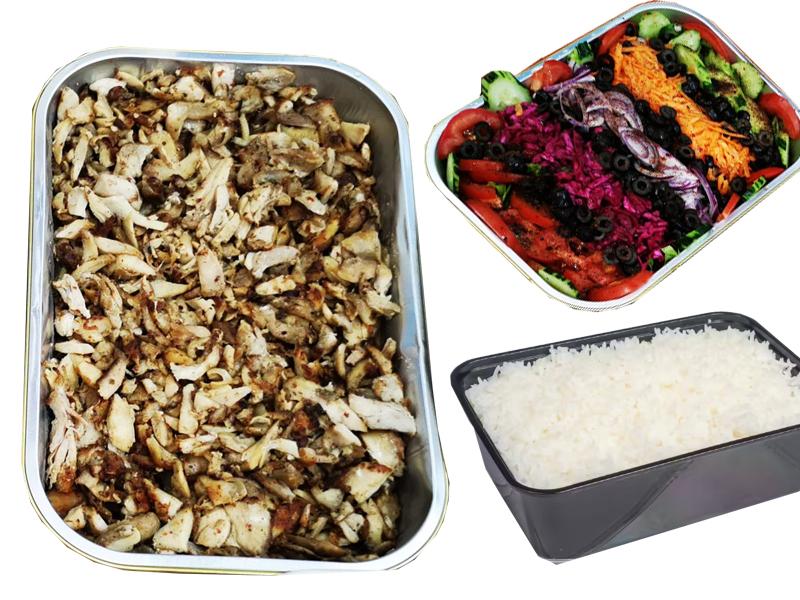 Chicken Döner Tray (half) - With Rice - 950gr