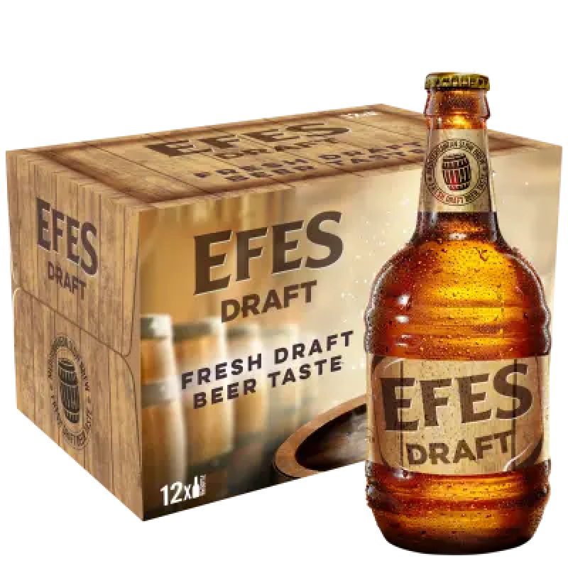 Efes Draft Bottle Beer 500ml - 12 Bottles Full Case